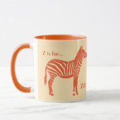 Mug Zèbre - Mandarin et orange clair (Gauche)