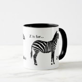 Mug Zèbre - Noir et Blanc (Devant droit)