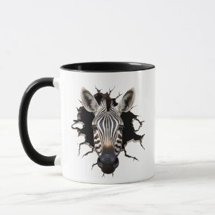 Mug Zèbre qui regarde à travers