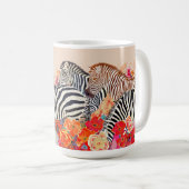 Mug Zèbres Dans Les Fleurs (Devant droit)