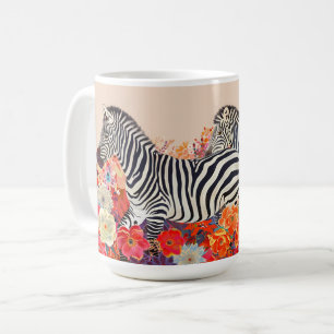 Mug Zèbres Dans Les Fleurs