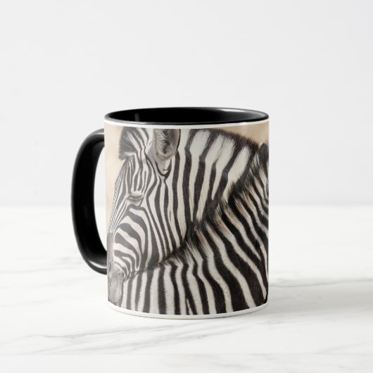 Mug Zèbres de Burchell faisant du jeu de combat (Devant gauche)