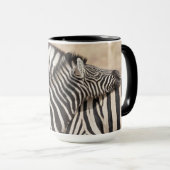 Mug Zèbres de Burchell se faisant des grattements de c (Devant droit)