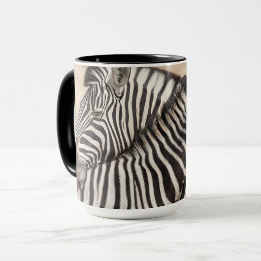 Mug Zèbres de Burchell se faisant des grattements de c (Devant gauche)