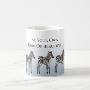 Mug Zèbres Noir Bleu Soyez Votre Propre Genre de Beau