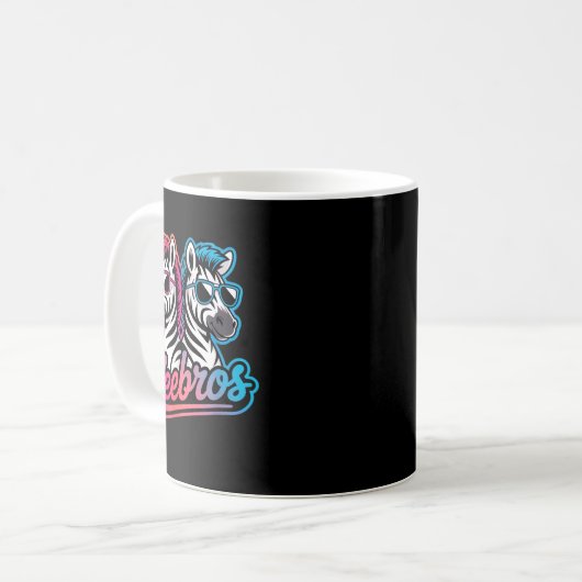 Mug Zeebros Cute Zebra Duo Design For Zebros Lovers  (Devant gauche)