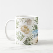 Mug Zen Beach Rocks Tropical Shells Palm Leaves (Gauche)
