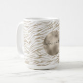 Mug Zen Cream White Cocoa Brown Zebra Imprimer (Devant gauche)