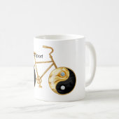 Mug Zen de Zings de vélo de Yin Yang Tao (Devant droit)