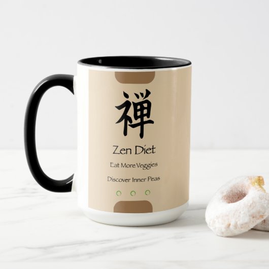 Mug Zen Diet Mangez Plus De Légumes Que BG (Avec donut)