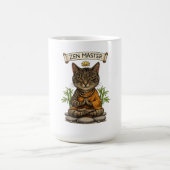 Mug Zen Master Cat Funny Chill Gray Tabby Cat Gift  (Centre)
