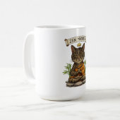 Mug Zen Master Cat Funny Chill Gray Tabby Cat Gift  (Devant gauche)