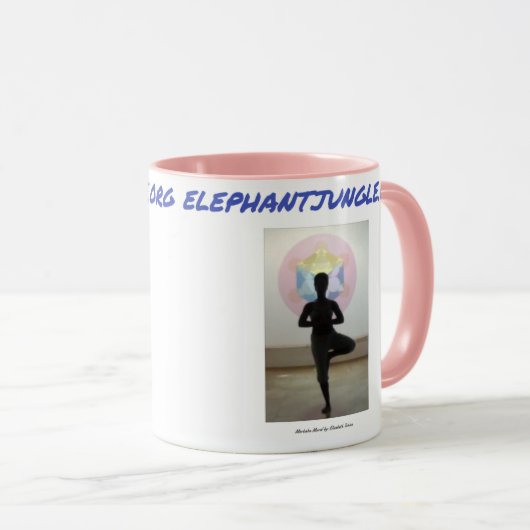 Mug Zen rose chiche (Devant droit)