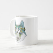 Mug Zenart motif Husky Dog Blue Husky Face (Devant gauche)