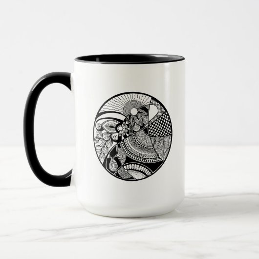 Mug Zendala abstrait sur le cercle (Gauche)
