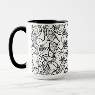 Mug Zendoodle fleuri