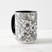 Mug Zendoodle fleuri (Devant gauche)