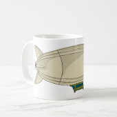 Mug Zeppelin Dirigeable Rétro Sci-Fi Blimp (Devant gauche)