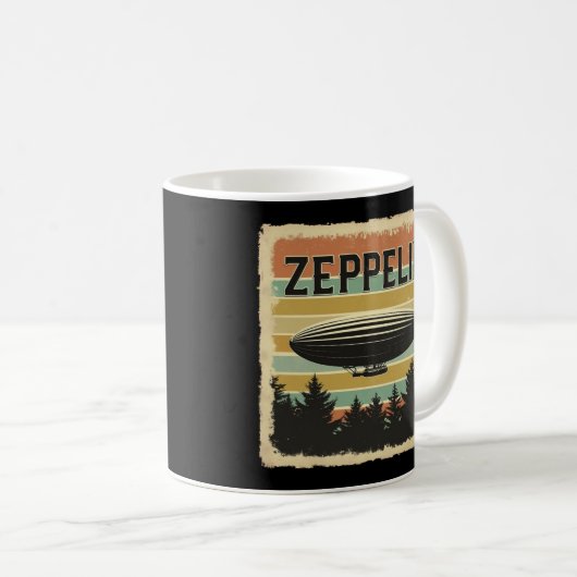 Mug Zeppelin Rétro Dirigible Aéronef Zepelin Zepplin (Devant droit)
