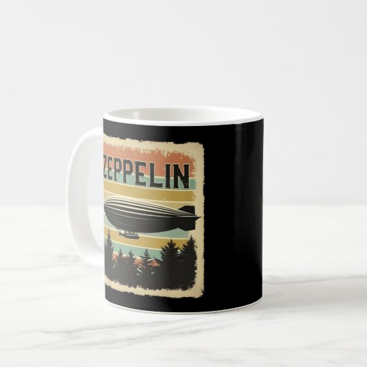 Mug Zeppelin Rétro Dirigible Aéronef Zepelin Zepplin (Devant gauche)