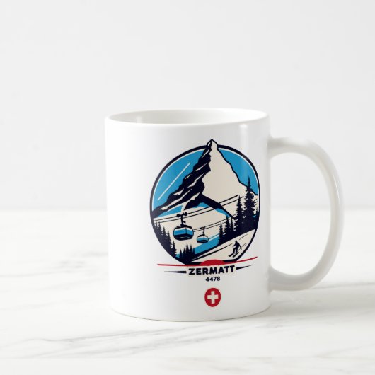 Mug Zermatt 4478 - Ski sur le Problemhorn (Droite)
