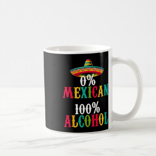 Mug Zéro % 0% Tequila sombrero Cinco De (Droite)