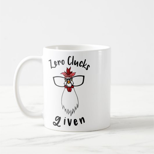 Mug Zéro Caquet donné Drôle Ferme de poulets Agriculte (Gauche)