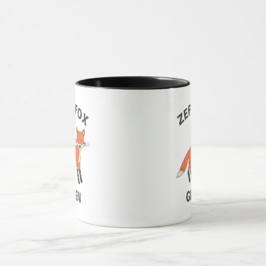 Mug Zero Fox Donné Funny Sarcasme Animaux sauvages Pun (Centre)