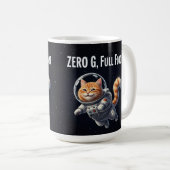 Mug Zéro G, Tout Fluff ! Chat Spatial Adorable (Devant droit)