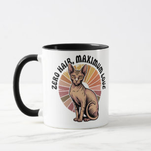 Mug Zéro poil, amour maximum Sphynx Art
