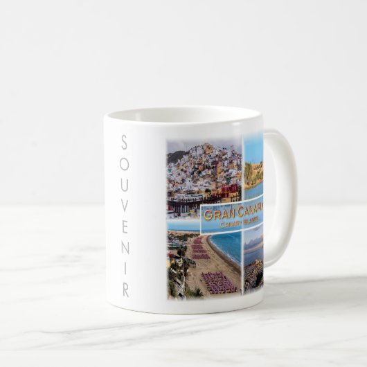 Mug zES008 LAS PALMAS Gran Canaria, (Devant droit)