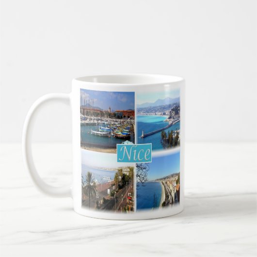 Mug zFR045 NICE, Provence, France, (Gauche)