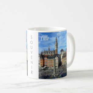 Mug zFR136 panorama de LILLE, France, Europe,