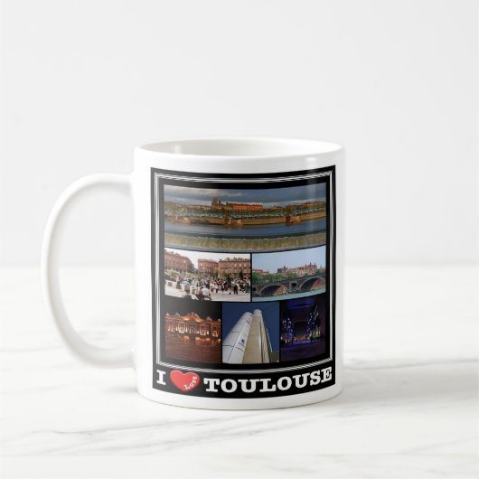 Mug zFR137 TOULOUSE "I Love", France, (Gauche)
