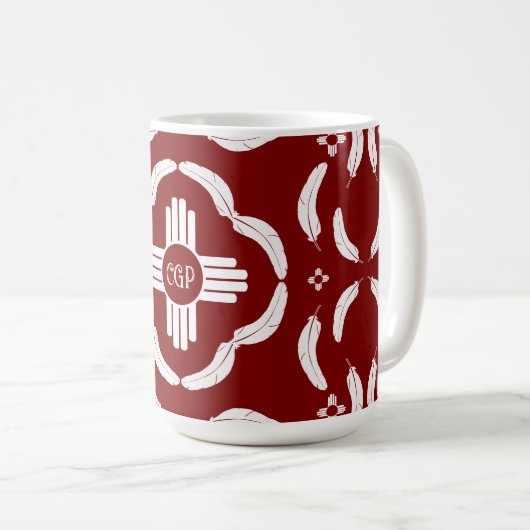 Mug ZIa en plumes blanches (Devant droit)