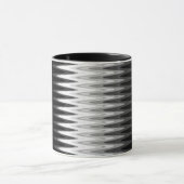 Mug Zig Zag noir blanc gris Motif (Centre)