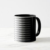 Mug Zig Zag noir blanc gris Motif (Devant droit)