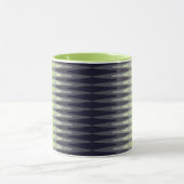 Mug Zig Zag Vert Citron Noir Blanc Gris Motif (Centre)