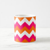 Mug Zigzag blanc orange rose (Centre)