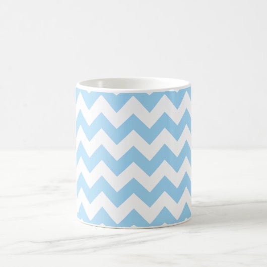 Mug Zigzag bleu, Chevron bleu, Motif géométrique (Centre)