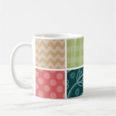 Mug Zigzag, Chevron, En vichy, Pois, Patchwork (Gauche)