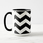 Mug Zigzag Chevron Noir Et Blanc (Gauche)
