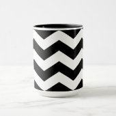 Mug Zigzag Chevron Noir Et Blanc (Centre)