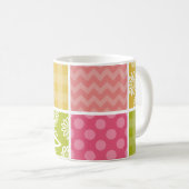 Mug Zigzag, Chevron, Pois, En vichy, Patchwork (Devant droit)