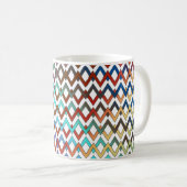 Mug ZIGZAG diamants - couleur + votre backgr. & idées (Devant droit)