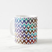 Mug ZIGZAG diamants - couleur + votre backgr. & idées (Devant gauche)