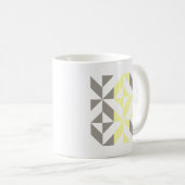 Mug ZigZag géométrique jaune et argent (Devant droit)