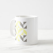 Mug ZigZag géométrique jaune et argent (Devant gauche)