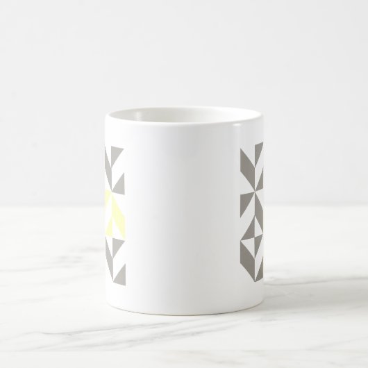 Mug ZigZag géométrique jaune et argent (Centre)