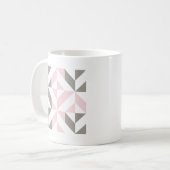 Mug ZigZag géométrique rose et argent (Devant gauche)